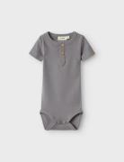 Nbmgio Boa Ss Slim Body Lil Bodies Short-sleeved Grey Lil'Atelier