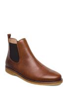 Booties - Flat - With Elastic Støvlet Chelsea Boot Brown ANGULUS