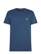 Monogram Imd Tee Tops T-Kortærmet Skjorte Blue Tommy Hilfiger