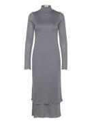 Layered Frill Dress Maxikjole Festkjole Grey Filippa K