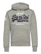 Vl Hood Tops Sweatshirts & Hoodies Hoodies Grey Superdry