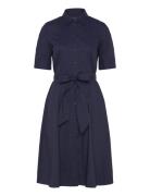 Cotton-Blend Shirtdress Designers Knee-length & Midi Navy Lauren Ralph...