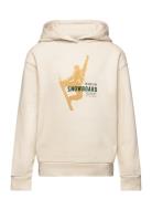 Printed Cotton Sweatshirt Tops Sweatshirts & Hoodies Hoodies Cream Man...