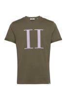 Encore Bouclé T-Shirt Tops T-Kortærmet Skjorte Khaki Green Les Deux