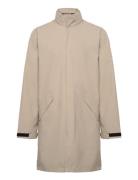 Rømø Logo Lw Rain Long Jacket Outerwear Rainwear Rain Coats Beige H2O