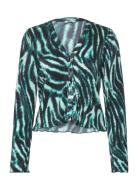 Pleata Rella Shirt Tops Blouses Long-sleeved Multi/patterned Bzr