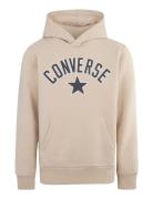 Converse Arch Fleece Pullover Tops Sweatshirts & Hoodies Hoodies Beige...