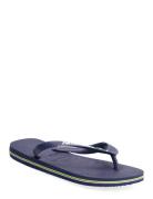 Hav Brazil Logo Shoes Summer Shoes Sandals Flip Flops Blue Havaianas