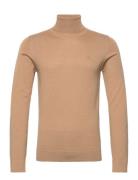 Merino Knit Roll-Neck Tops Knitwear Turtlenecks Brown Lindbergh