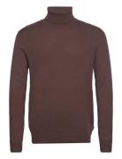 Jjeemil Knit Roll Neck Noos Tops Knitwear Turtlenecks Brown Jack & J S