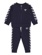 Hmlbille Tracksuit Sport Tracksuits Blue Hummel