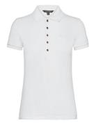 Piqué Polo Shirt Tops T-shirts & Tops Polos White Lauren Ralph Lauren