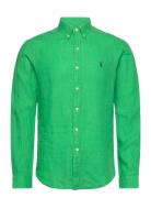 Slim Fit Linen Shirt Tops Shirts Linen Shirts Green Polo Ralph Lauren