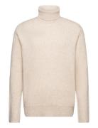 Eddie Wool Rib Rollneck Knit Tops Knitwear Turtlenecks Cream Les Deux