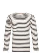 Breton Striped Shirt Héritage Designers T-Langærmet Skjorte Brown Armo...