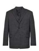 M. Jonah Check Blazer Designers Blazers Single Breasted Blazers Black ...