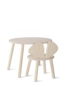 Mouse Børne Bord Og Stol Home Kids Decor Furniture Beige Nofred