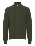 Bhcodford Fullzip Knit Noos Tops Knitwear Full Zip Jumpers Khaki Green...