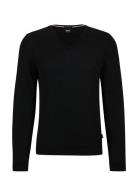 Melba-P Tops Knitwear V-necks Black BOSS