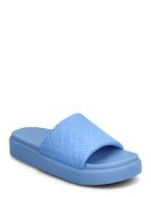 Th Platform Pool Slide Shoes Summer Shoes Sandals Pool Sliders Blue To...