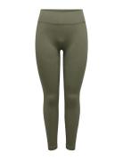 Onpdima Hw Seam Sculp Tight Bottoms Running-training Tights Khaki Gree...