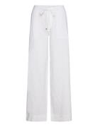 Linen Wide-Leg Pant Bottoms Trousers Linen Trousers White Lauren Ralph...