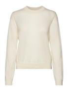 W. Merino Crew Designers Knitwear Jumpers Cream HOLZWEILER