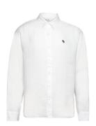 Anf Mens Wovens Tops Shirts Linen Shirts White Abercrombie & Fitch