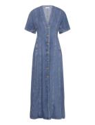 Future Denim Designers Maxi Dress Blue Ganni