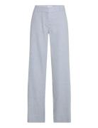 Denafv Bottoms Trousers Linen Trousers Blue FIVEUNITS