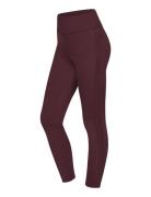 Kay High Waist Tights Sport Running-training Tights Burgundy Röhnisch