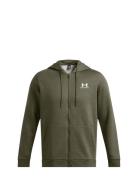 Ua Icon Fleece Fz Hood Sport Sweatshirts & Hoodies Hoodies Khaki Green...