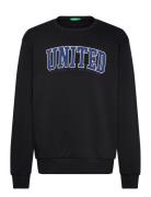 Sweater L/S Tops Sweatshirts & Hoodies Sweatshirts Black United Colors...