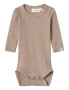 Nbfgago Kos Ls Slim Body Lil Bodies Long-sleeved Brown Lil'Atelier