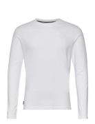 Essential Logo Long Sleeve Top Tops T-Langærmet Skjorte White Superdry