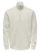 Onsriley Reg 1/4 Zip High Neck Swt Vd Tops Sweatshirts & Hoodies Sweat...