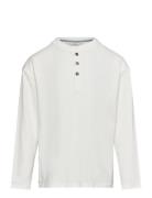 Long Sleeve Cotton T-Shirt Tops T-shirts Long-sleeved T-Skjorte White ...