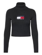 Tjw Melange Trtlnck Flag Sweater Tops Knitwear Turtleneck Black Tommy ...