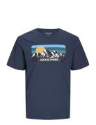 Jjpeak Tee Ss Crew Neck Jnr Tops T-Kortærmet Skjorte Navy Jack & J S