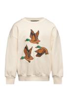 Ducks Emb Sweatshirt Tops Sweatshirts & Hoodies Sweatshirts Cream Mini...