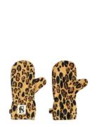 Leopard Fleece Mittens Accessories Gloves & Mittens Mittens Brown Mini...