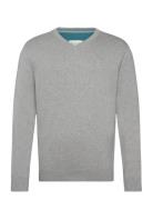 Basic V-Neck Knit Tops Knitwear V-necks Grey Tom Tailor