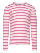 Kmgevig L/S Rib Top O-Neck Jrs Tops T-shirts Long-sleeved T-Skjorte Pi...