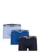 Trunk 3P Power Boxershorts Blue BOSS