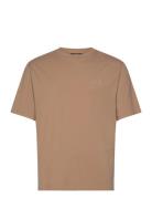 Hale Logo T-Shirt Tops T-Kortærmet Skjorte Brown J. Lindeberg