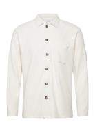 Slhrelax-Plisse Ls Shirt Ex Tops Shirts Casual White Selected Homme