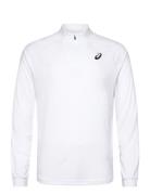 Men Court Ls 1/2 Zip Top Sport Sweatshirts & Hoodies Sweatshirts White...