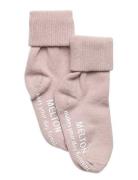 Cotton Tights Slippers Hjemmesko Pink Melton