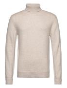 Man Chunky Roll Neck Sweater Tops Knitwear Turtlenecks Cream Davida Ca...