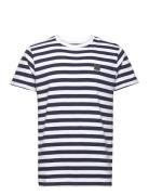 Basic Striped Tee Ss Tops T-Kortærmet Skjorte White Clean Cut Copenhag...